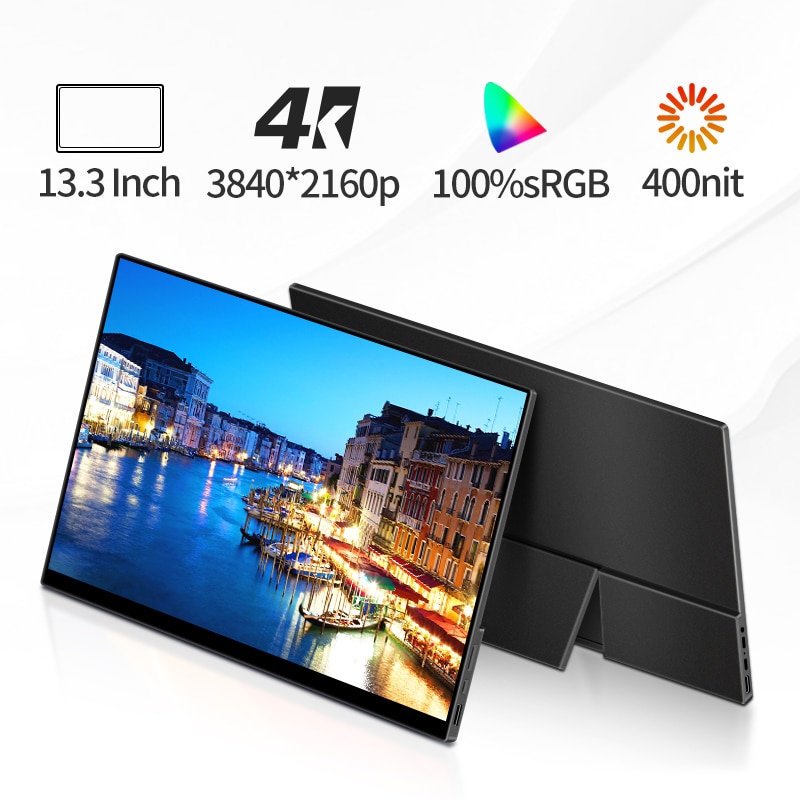 UHD ޴  100% sRGB HDR 8 Ʈ 400Nit, CŸ HDMI ȣȯ, 繫 ȭ PC Ʈ ӿ , 13.3 ġ, 4K